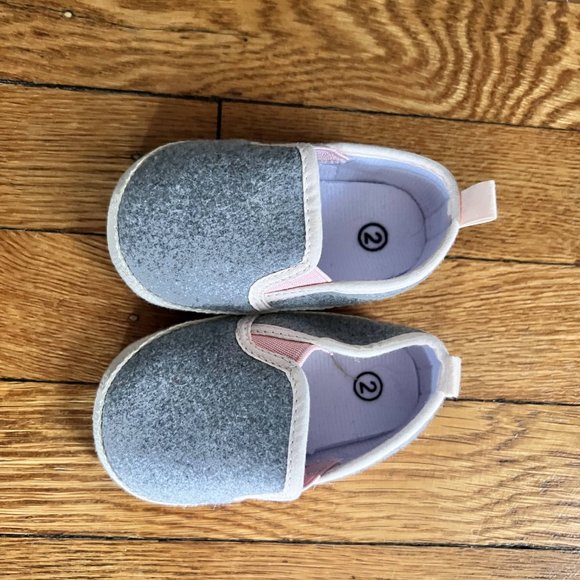Gray and pink felted sneakers - size 3 - Picture 4 of 4